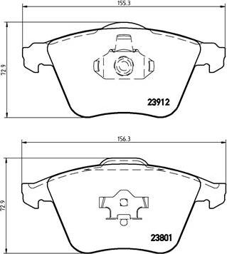 Brembo P 24 057 - Тормозные колодки, дисковые, комплект parts5.com