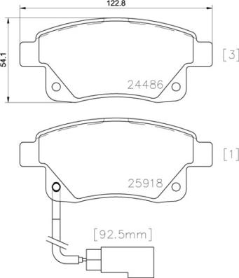 Brembo P 24 066 - Тормозные колодки, дисковые, комплект parts5.com