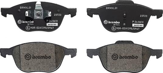 Brembo P 24 061X - Тормозные колодки, дисковые, комплект parts5.com