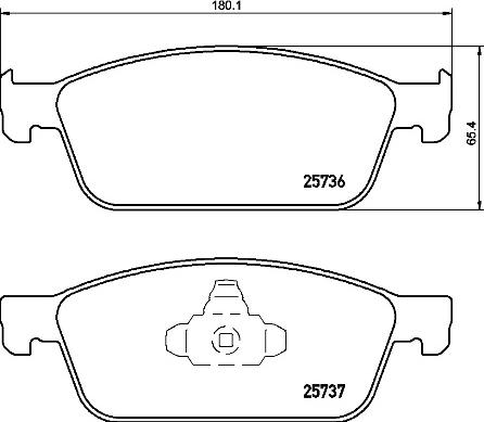 Brembo P 24 157 - Тормозные колодки, дисковые, комплект parts5.com