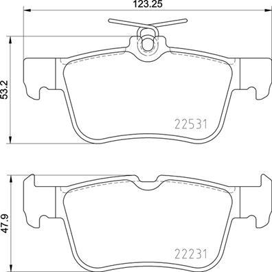 Brembo P 24 175 - Тормозные колодки, дисковые, комплект parts5.com