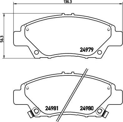 Brembo P 28 050X - Тормозные колодки, дисковые, комплект parts5.com