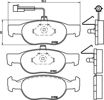 Remsa 0588.01 - Тормозные колодки, дисковые, комплект parts5.com