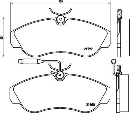 Brembo P 23 069 - Тормозные колодки, дисковые, комплект parts5.com