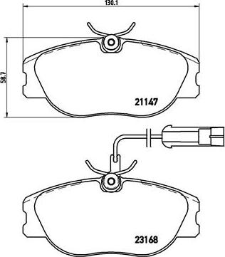 Brembo P 23 066 - Тормозные колодки, дисковые, комплект parts5.com