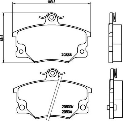 Brembo P 23 017 - Тормозные колодки, дисковые, комплект parts5.com