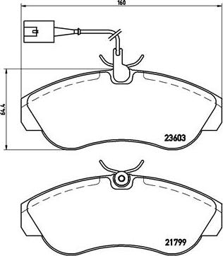 Brembo P 23 084 - Тормозные колодки, дисковые, комплект parts5.com