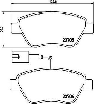 Brembo P 23 085 - Тормозные колодки, дисковые, комплект parts5.com