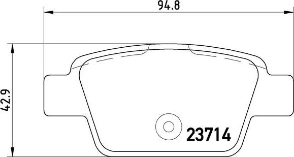 Brembo P 23 080 - Тормозные колодки, дисковые, комплект parts5.com