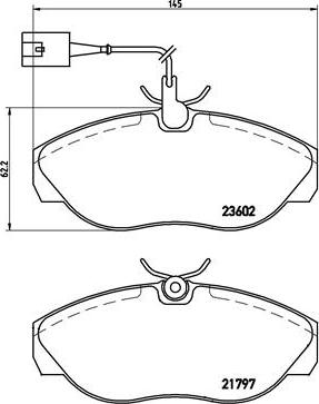 Brembo P 23 083 - Тормозные колодки, дисковые, комплект parts5.com