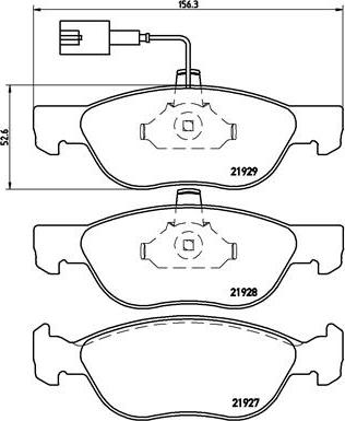 Brembo P 23 070 - Тормозные колодки, дисковые, комплект parts5.com