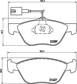 Brembo P 23 077X - Тормозные колодки, дисковые, комплект parts5.com