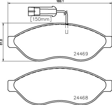 Brembo P 23 144 - Тормозные колодки, дисковые, комплект parts5.com