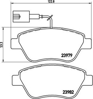 Brembo P 23 140 - Тормозные колодки, дисковые, комплект parts5.com