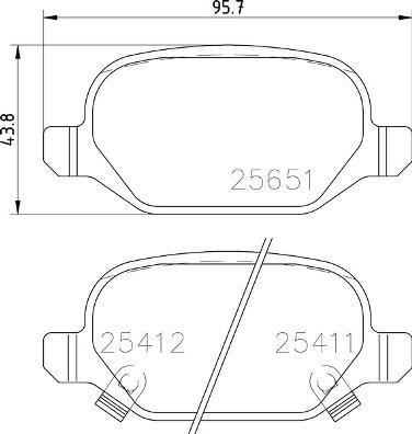 Brembo P 23 151 - Тормозные колодки, дисковые, комплект parts5.com