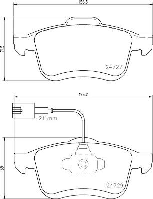 Brembo P 23 163 - Тормозные колодки, дисковые, комплект parts5.com