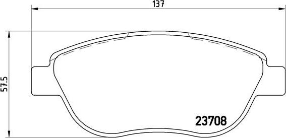 Brembo P 23 119 - Тормозные колодки, дисковые, комплект parts5.com