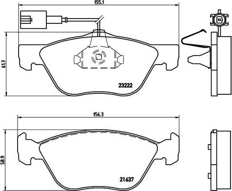 Brembo P 23 116 - Тормозные колодки, дисковые, комплект parts5.com