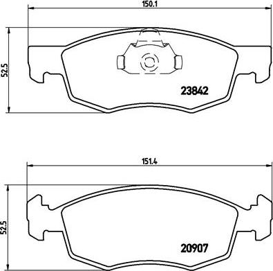 Brembo P 23 118 - Тормозные колодки, дисковые, комплект parts5.com