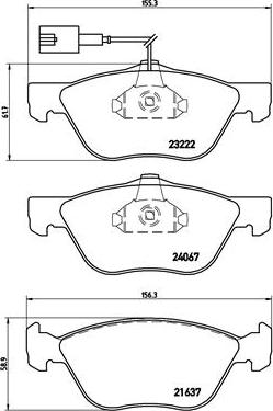 Brembo P 23 112 - Тормозные колодки, дисковые, комплект parts5.com