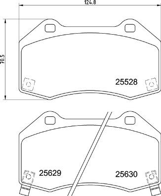 Brembo P 23 182 - Тормозные колодки, дисковые, комплект parts5.com