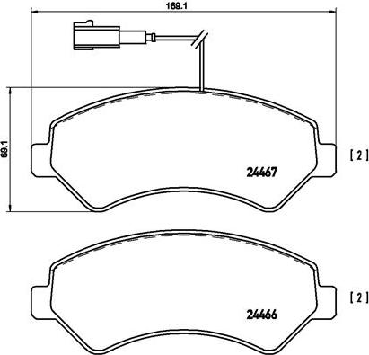 Brembo P 23 136 - Тормозные колодки, дисковые, комплект parts5.com