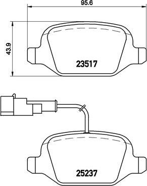 Brembo P 23 131 - Тормозные колодки, дисковые, комплект parts5.com