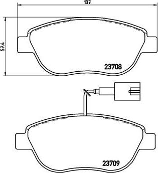 Brembo P 23 137X - Тормозные колодки, дисковые, комплект parts5.com