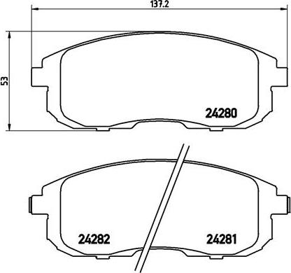 Brembo P 23 126 - Тормозные колодки, дисковые, комплект parts5.com