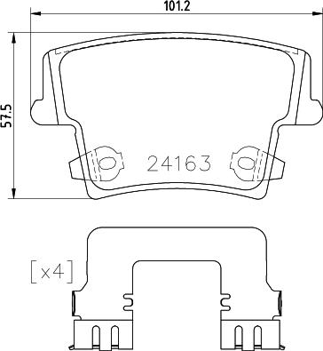 Brembo P 23 175 - Тормозные колодки, дисковые, комплект parts5.com