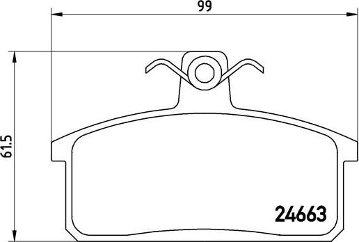 Brembo P 79 007 - Тормозные колодки, дисковые, комплект parts5.com