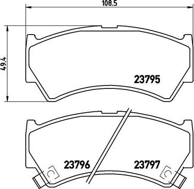 Brembo P 79 013 - Тормозные колодки, дисковые, комплект parts5.com