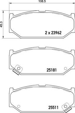 Brembo P 79 031 - Тормозные колодки, дисковые, комплект parts5.com