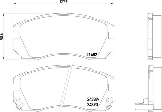 Brembo P 78 007 - Тормозные колодки, дисковые, комплект parts5.com