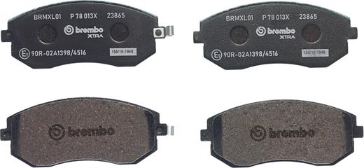 Brembo P 78 013X - Тормозные колодки, дисковые, комплект parts5.com