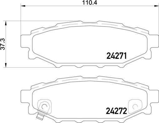 Brembo P 78 020X - Тормозные колодки, дисковые, комплект parts5.com