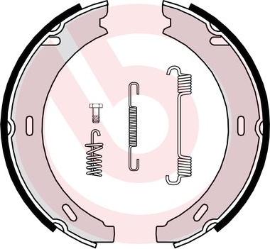 Brembo S 50 502 - Комплект тормозов, ручник, парковка parts5.com