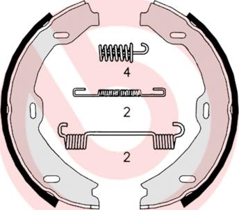 Brembo S 50 518 - Комплект тормозов, ручник, парковка parts5.com