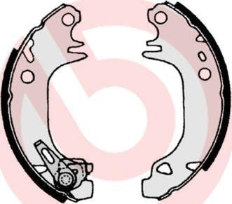 Brembo S 61 513 - Комплект тормозных колодок, барабанные parts5.com