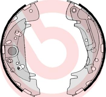 Brembo S 11 504 - Комплект тормозных колодок, барабанные parts5.com