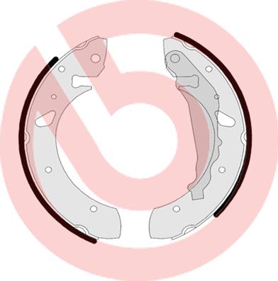 Brembo S 83 507 - Комплект тормозных колодок, барабанные parts5.com