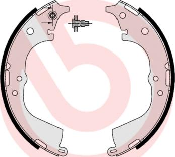 Brembo S 83 537 - Комплект тормозных колодок, барабанные parts5.com