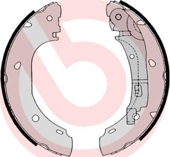 Brembo S 23 525 - Комплект тормозных колодок, барабанные parts5.com