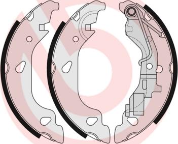 Brembo S 23 521 - Комплект тормозных колодок, барабанные parts5.com