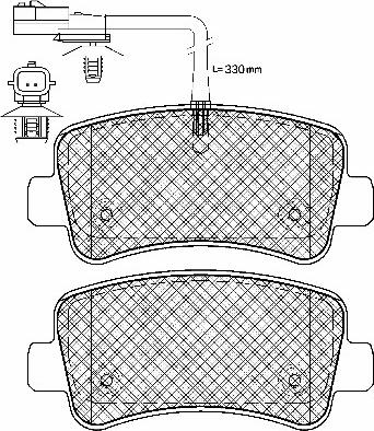 HITEC H 1847 - Тормозные колодки, дисковые, комплект parts5.com