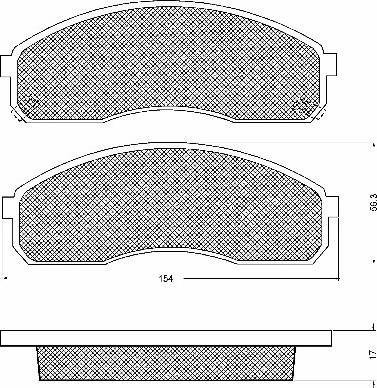 GMC 2364901 - Тормозные колодки, дисковые, комплект parts5.com