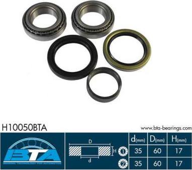 BTA H10050BTA - Комплект подшипника ступицы колеса parts5.com