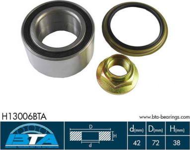 BTA H13006BTA - Комплект подшипника ступицы колеса parts5.com