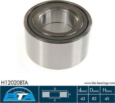 BTA H12020BTA - Комплект подшипника ступицы колеса parts5.com