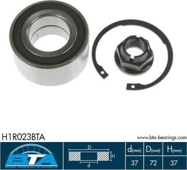 BTA H1R023BTA - Комплект подшипника ступицы колеса parts5.com